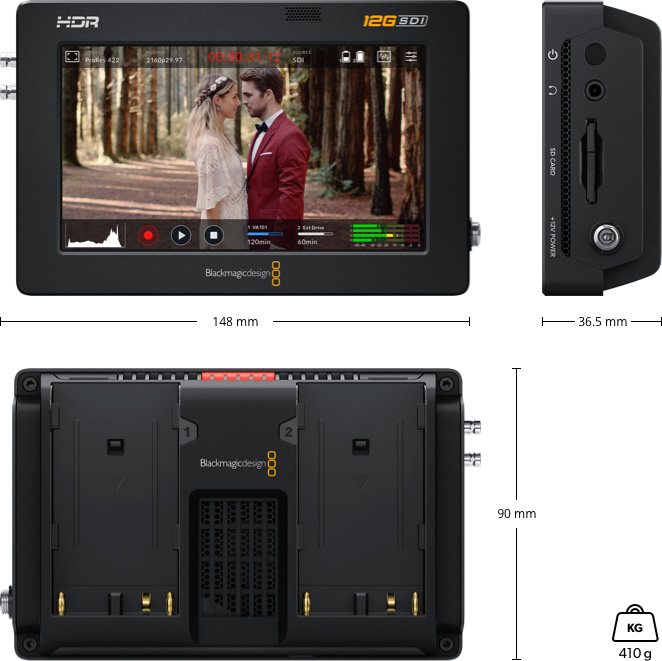 その他 Blackmagic Video Assist 5\" 12G HDR Blackmagic Video Assist 5 12G HDR - Hannu PRO